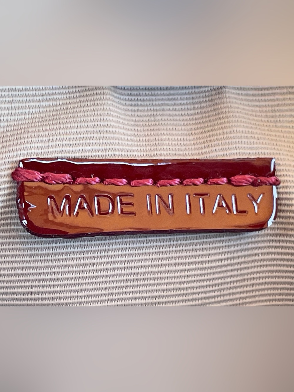 Burberry Oxblood Patent Nova Check Studded Wristlet Clutch Italy - Picture 6 of 10